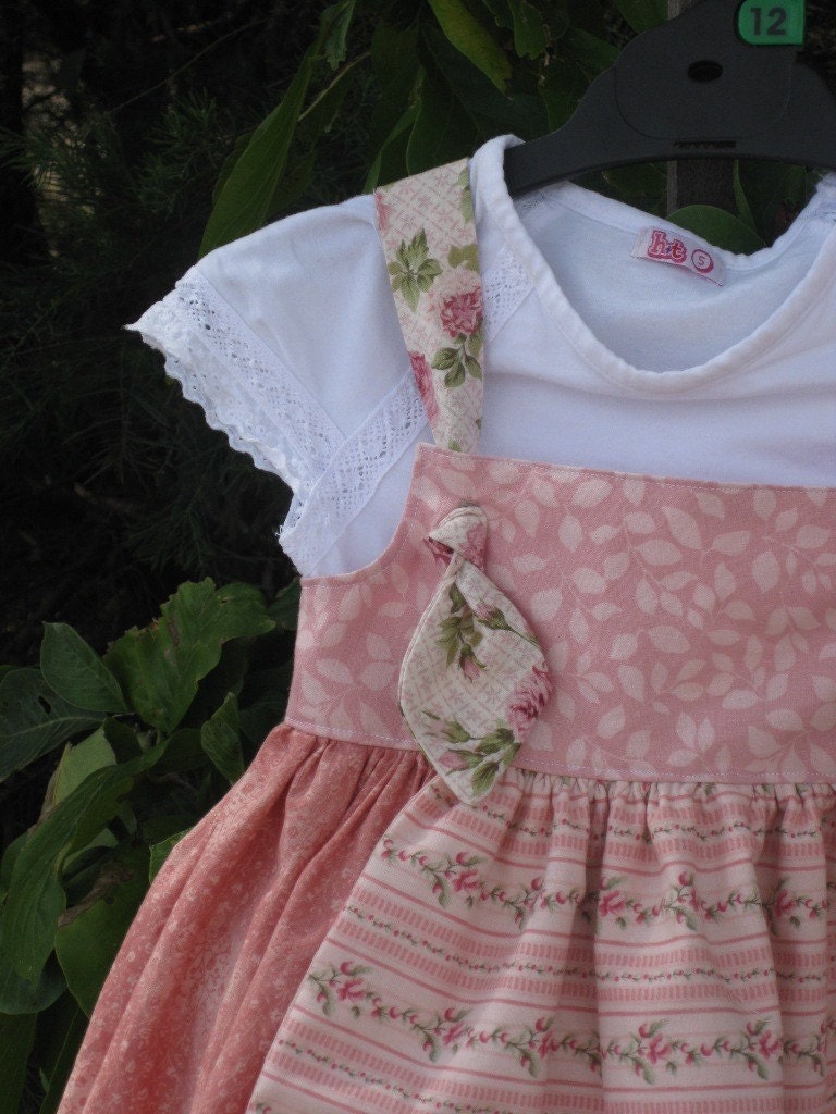 Handmade Girl's Summer Floral Dress - Size 4 children's clothing by craftycrackpot on etsy