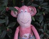 Handmade stuffed Monkey toy children's items by craftycrackpot on etsy