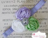 Springtime Treat- Lime, Lavender and White Hair Accessory