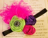 Hot Pink, Lime and Grape Hair Accessory
