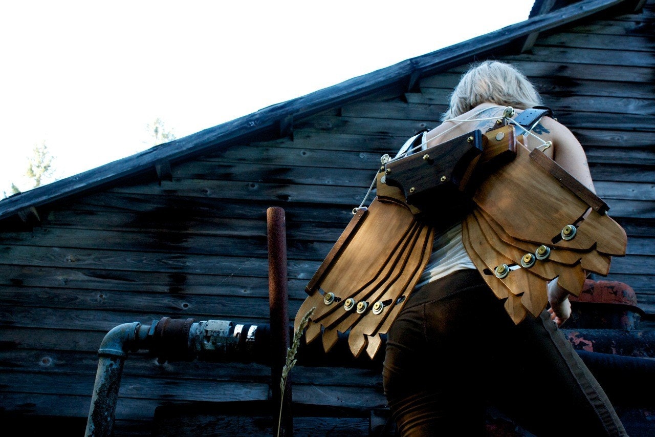 Steampunk Icarus Wings, Back Mounted and Pulley Driven MKI