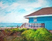 Custom Painting, Gift Certificate, 9 x 12, Original Oil Pastel of Landscape, Including Shipping