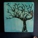 Modern String Art Wooden Tablet - Winter Oak on Cozumel