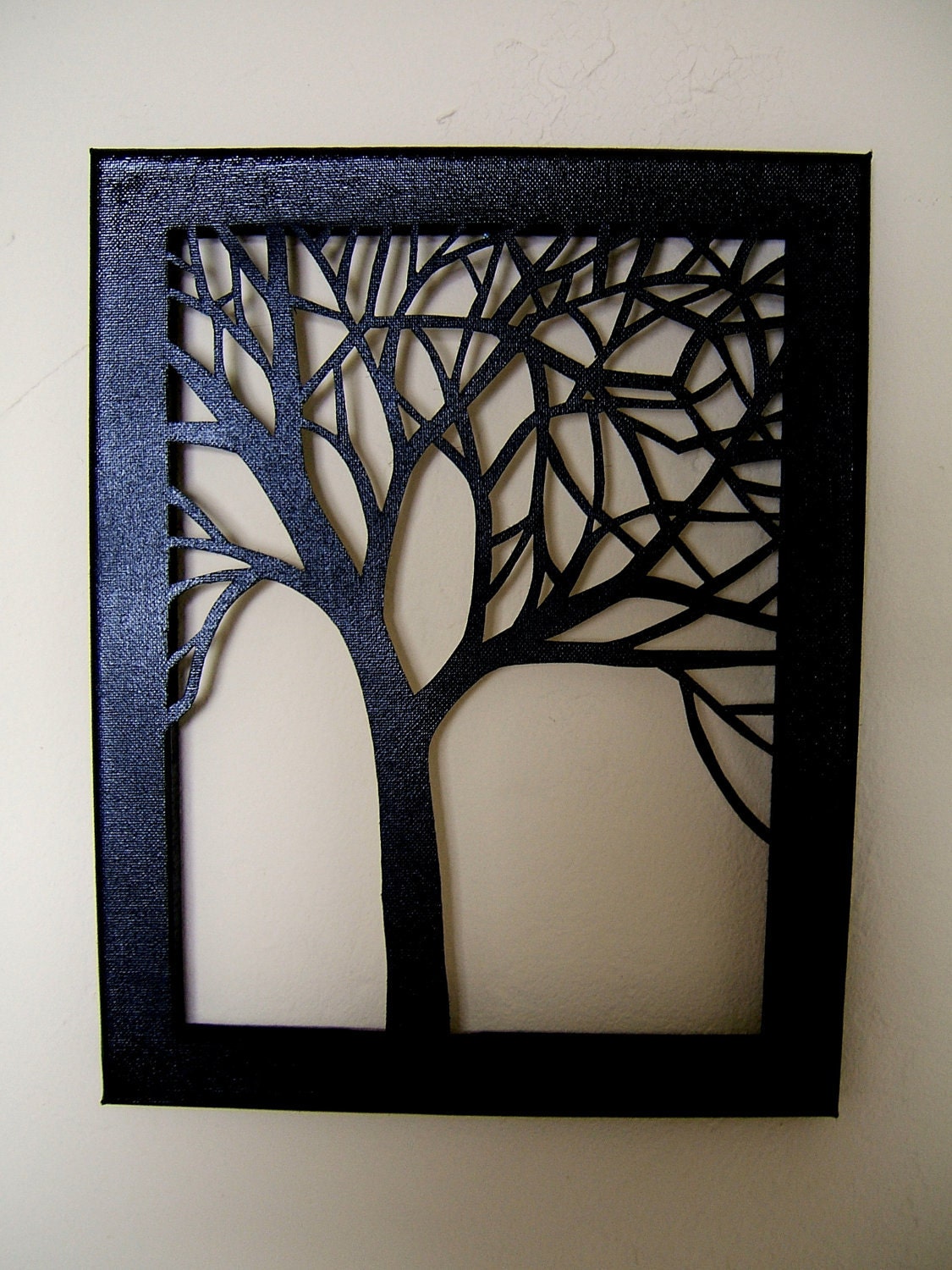 Tree Silhouette Cut Canvas