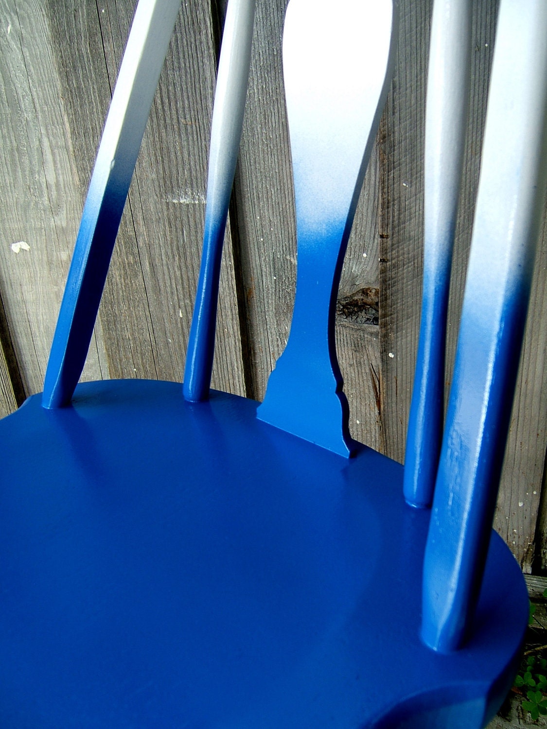 Ombre Accent Chair - White, to Blue, to Navy Blue