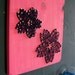 Modern String Art Wooden Tablet - Sakura Flower on Fuschia