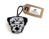 Border Terrier Keyring - grey stripe