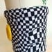 coffee cozy, fabric,cloth, cup sleeve squares, coffee sleeve  Handmade quilted reusable fabric coffee cup sleeve
