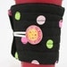 cup cozy , cup sleeve,  green and pink dots