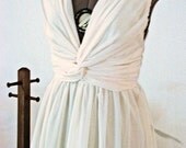 100% Silk Short Grecian Wedding Dress by Sash Couture