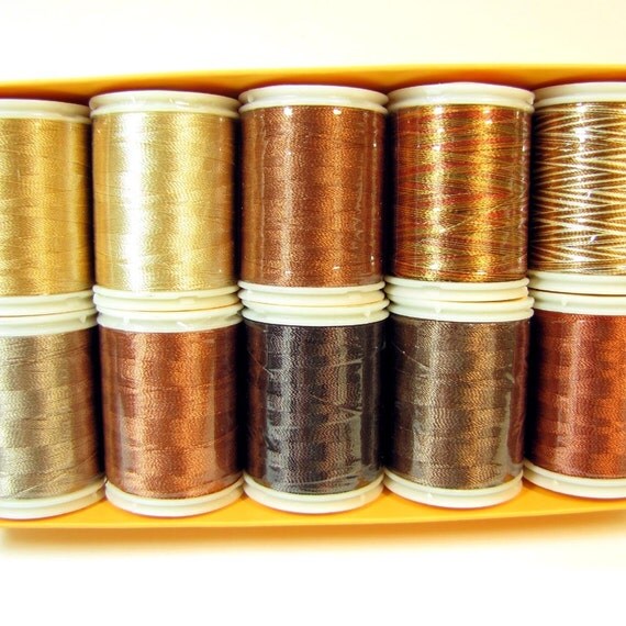 WonderFil 40 Weight Rayon Brown Thread Pack