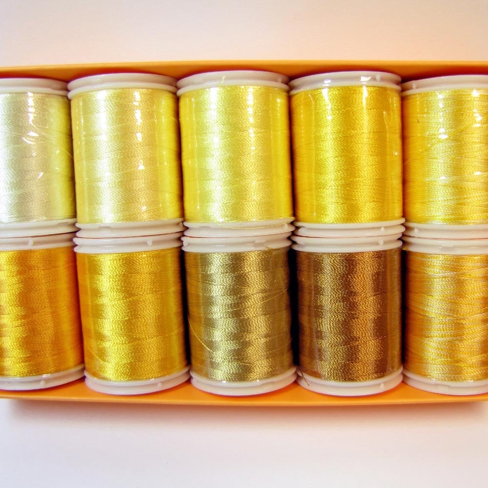 WonderFil 40 Weight Rayon Yellow Thread Pack