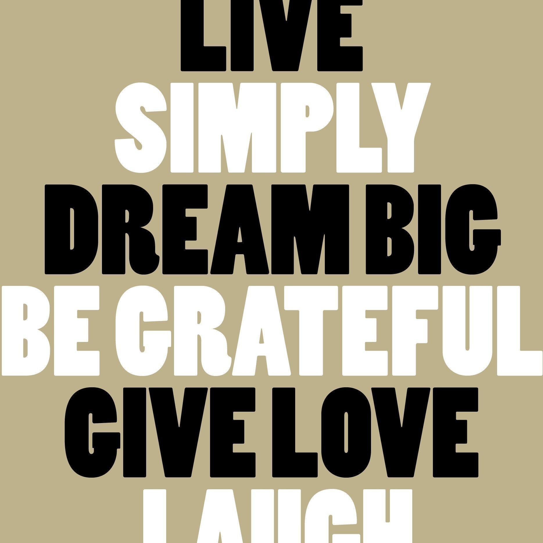 8x10 LIVE SIMPLY inspiring print