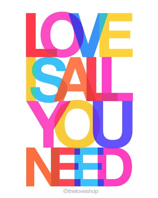Love Is All You Need - in full COLOR - 8x10 Deluxe Print