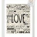 50 Reasons To Be Happy - 8x10 inch Print on A4 poster (in Cream and Black)