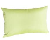 Green Patio Pillow, Cushion Cover, Light Green, Decorative Throw Pillow, Sunbrella Patio Pillows, Lumbar, Oblong 14x18
