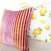 Lemon Throw Pillows, Decorative Pillow, Bright Yellow Lemons on White for Shabby Chic, Country Decor, Eclectic, Couch Cushions 16x16