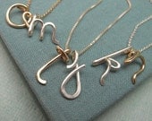 Custom Initials Necklaces in Silver and Gold