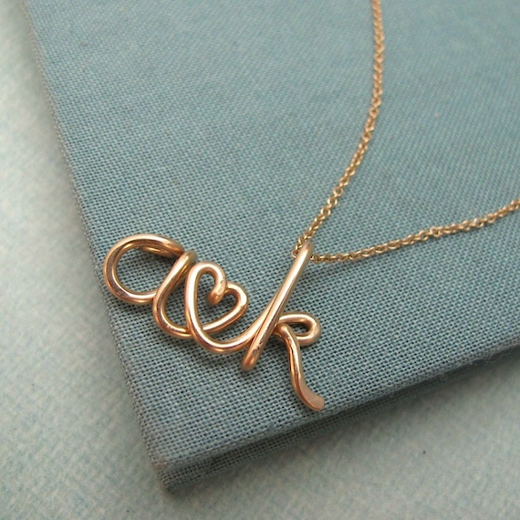 Two Lovers-14K Personalized Initials Necklace