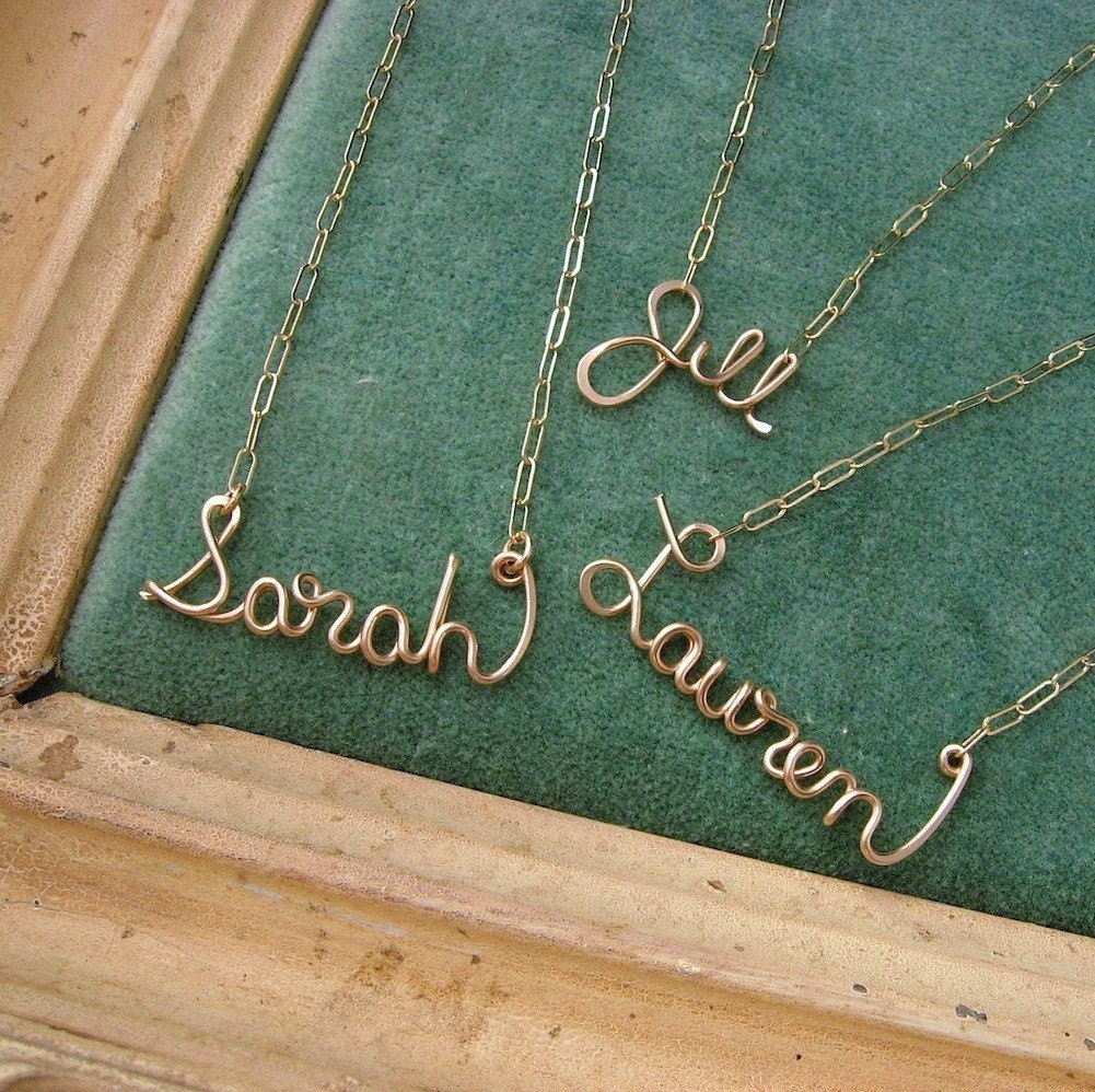 Custom 14k GF Script Name Necklace