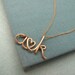 Two Lovers-14K Personalized Initials Necklace