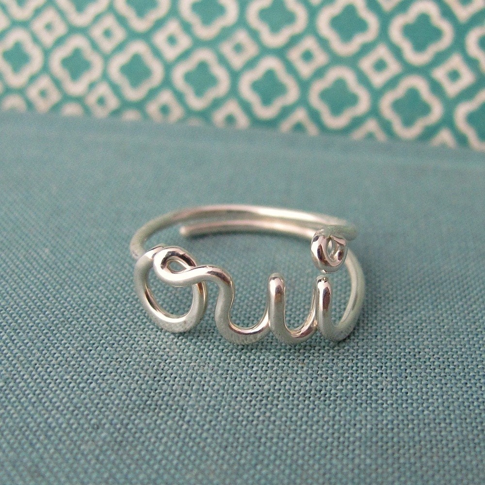 oui ring in sterling silver