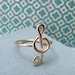 Treble Clef Ring in 14k gold filled