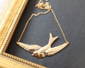 The Swooping Swallow Necklace - 14K Gold Plated
