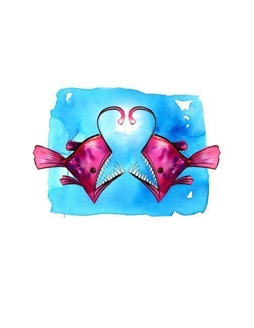 anglerfish love- 8.5x11 print