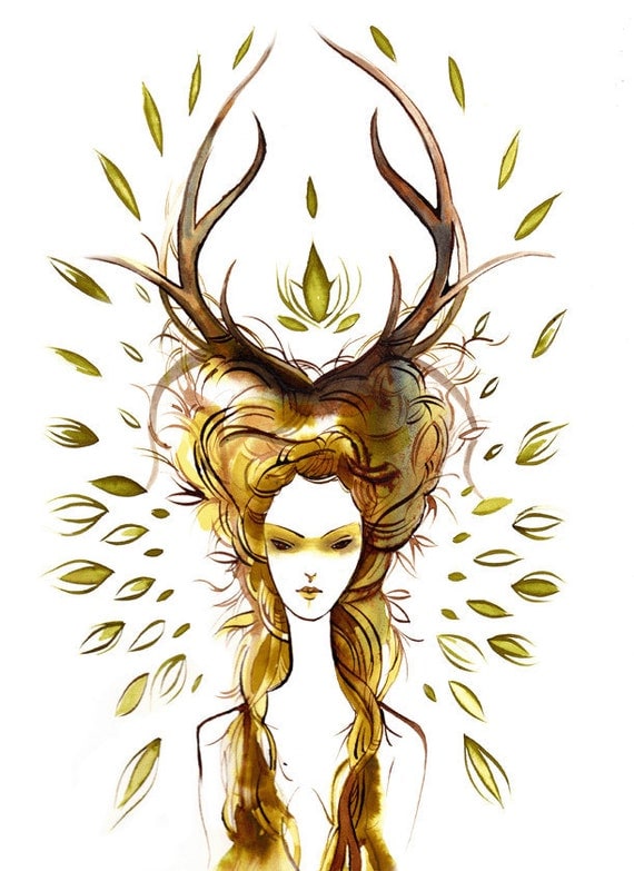 the forest queen-8.5x11 print