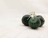 Emerald and Silver Necklace / Emerald Cluster Necklace / May Birthstone / Green Gemstones / olive garden woodland forest nature inspired