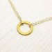 Eternal Gold Vermeil & Sterling Silver Necklace: circle eternity bridal white golden modern clean sparse geometric gold summer fashion