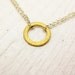 Eternal Gold Vermeil & Sterling Silver Necklace: circle eternity bridal white golden modern clean sparse geometric gold summer fashion