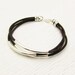 Antique Brown Leather & Sterling Silver Bracelet / rustic comfort natural coffee colored / nature woodland inspired / unisex
