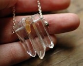 Raw Crystal Quartz, Pyrite and Sterling Silver - Lizette Adjustable Necklace