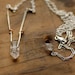 Herkimer Diamond, Delicate Draping Sterling Chain - Mien Adjustable Necklace