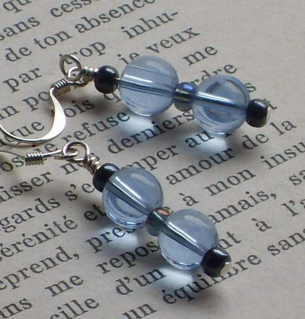 Big and Little Blues Dangle Earrings