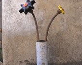 Flower Vase, Industrial Decor, Vessel, Office Decor