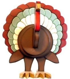 Thanksgiving day wooden layered turkey