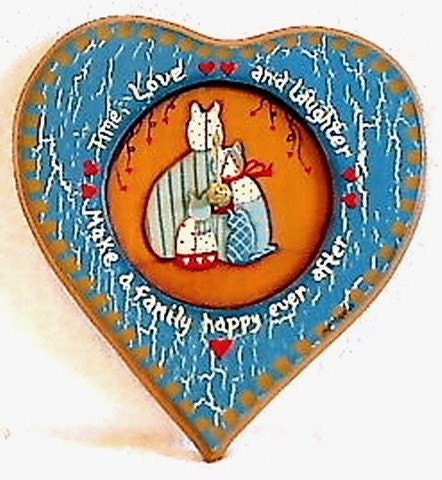 Cats clock blue heart shaped crafts wooden home decor