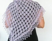 Shawl / Sale Lilac Shawl / Crochet Shawl / READY TO SHIPPING