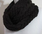 Infinity Cowl Brown Fall Trend Hand Knit Gift For Him For Her Holiday Fashion Father's Day . READY TO SHIPPING