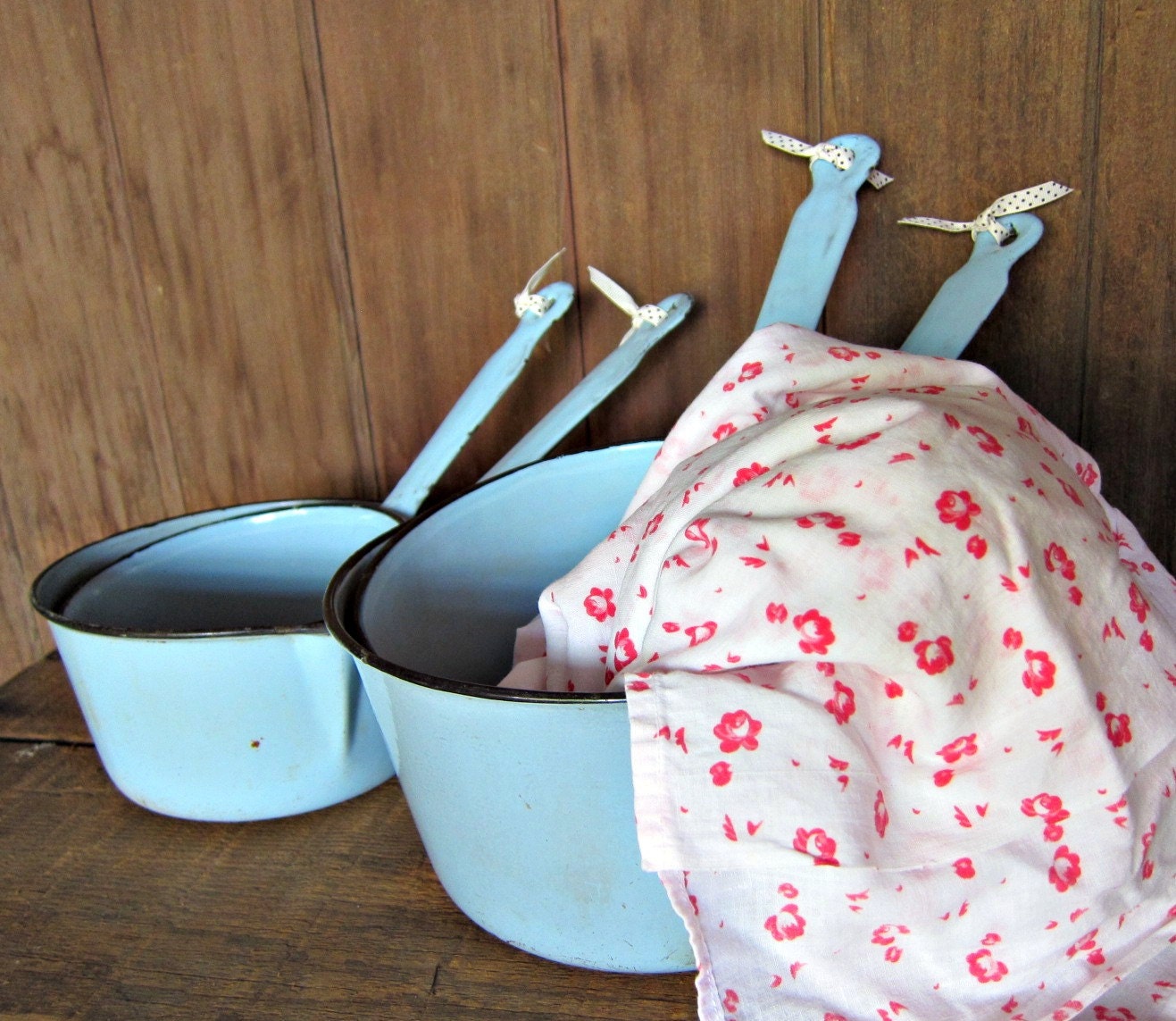 French Blue Enamel Pans