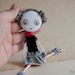 Art Doll Brooch Young Ballerina mixed media collage