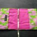 Book Cover -Prettified Paperbacks Fabric Book Covers-Organic Cotton Floral Green Pink