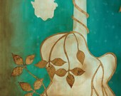 Guitar Garden Print by binglishART