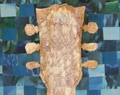 Antique Guitar Print by binglishART