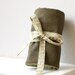Crochet hook case, Moss linen/ woodland print