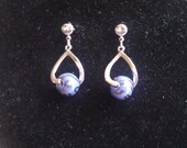 Kazuri "every cloud has a silver lining" hoop earrings