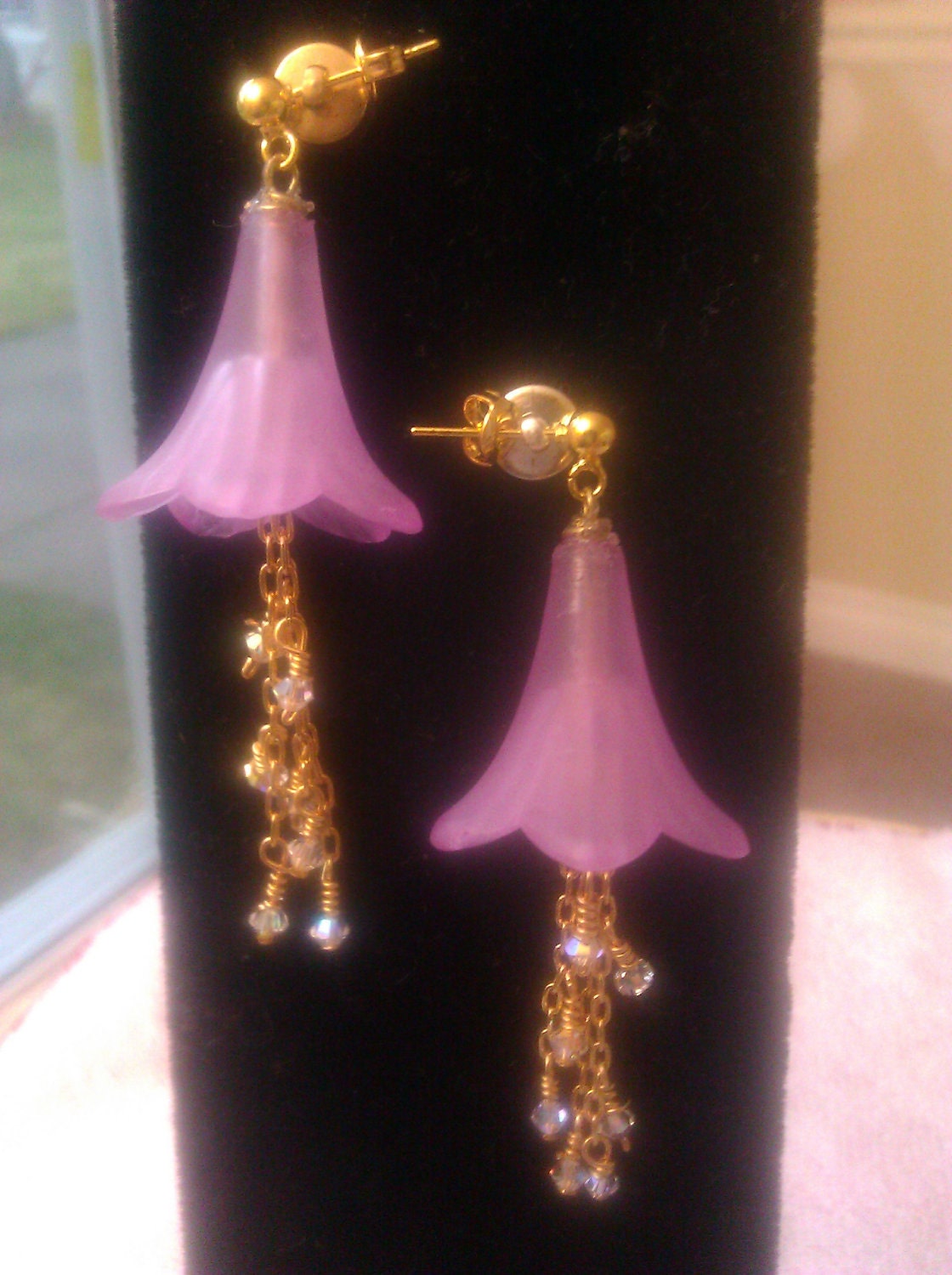 Drops of Juniper Lucite drop earrings